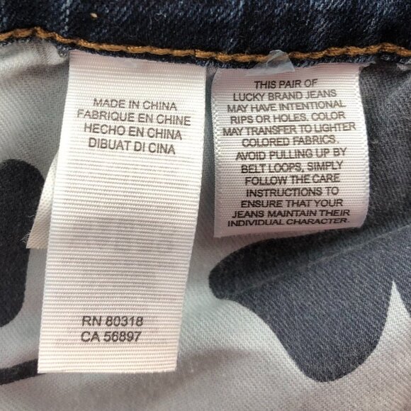 Lucky Brand Womens Jeans Size 10/30 Sweet Crop Straight Leg Classic Blue Denim - Picture 9 of 15